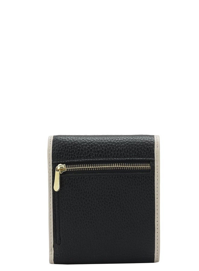 Da Milano Mini Leather Wallet for Women - Black - Image 4